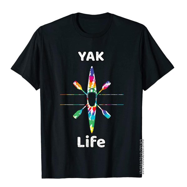 Funny Kayaking Gift Yak Life Boating Kayak Paddle Print T Shirts for Men New Cotton Youth Tops T Shirt Hip Hop